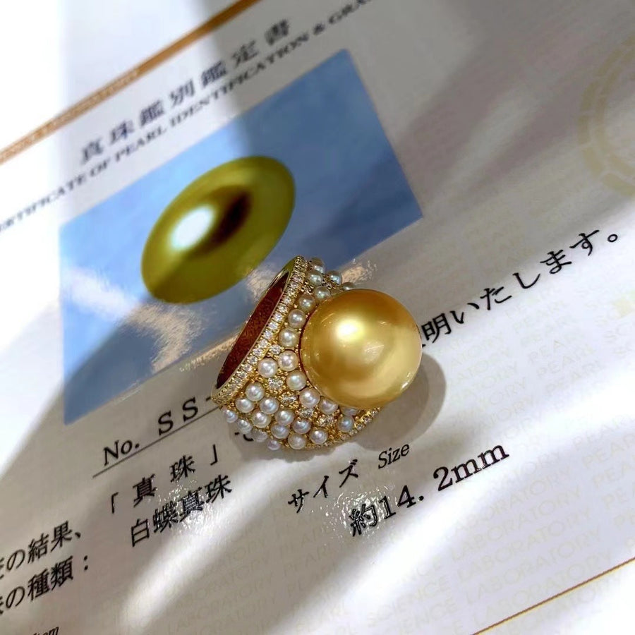 Akoya pearl & South Sea pearl Ring