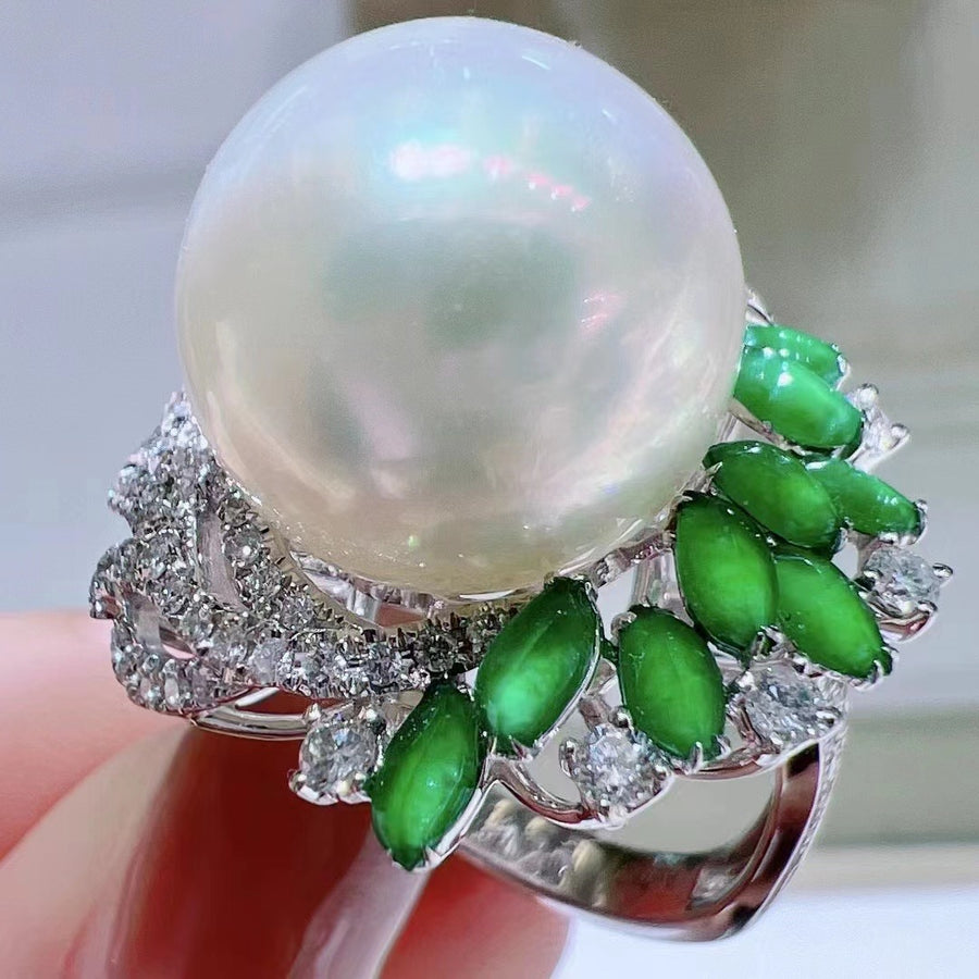 Diamond & South Sea pearl Bracelet & Ring Set