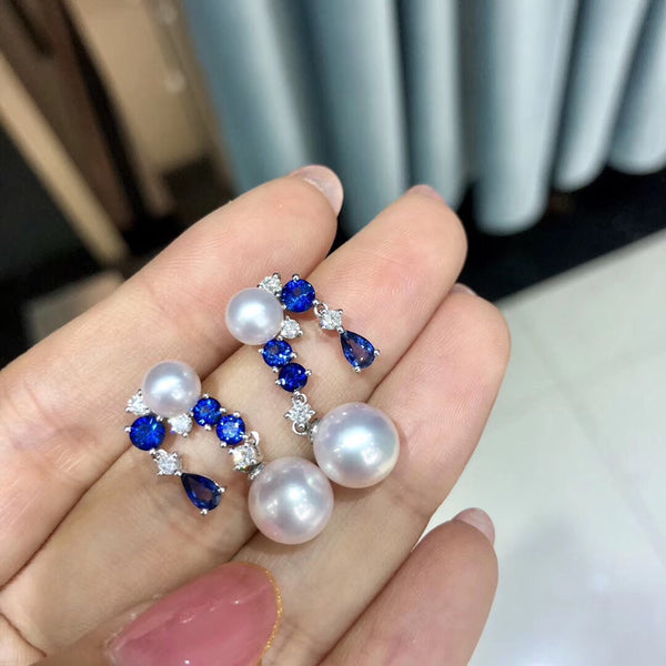 Pearl Royale 18K White Gold, Diamond, Sapphire and South Sea Pearl