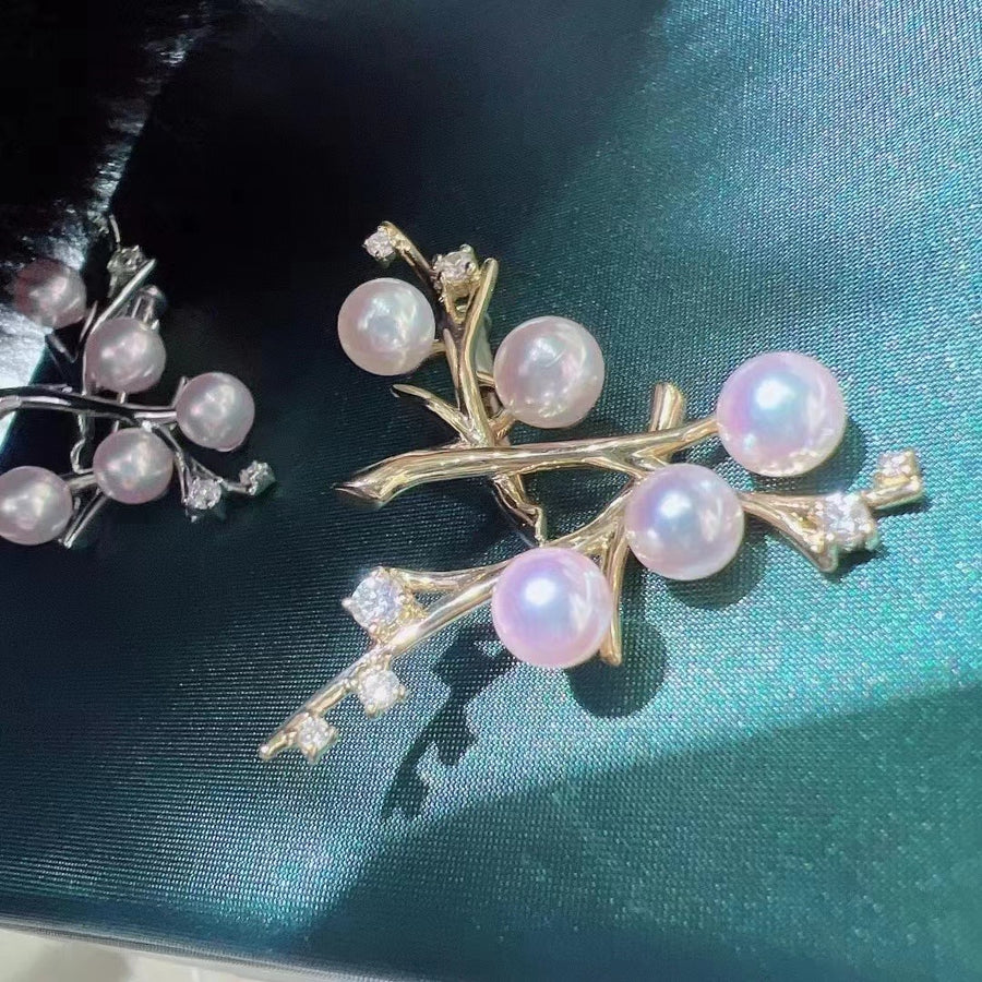 Diamond & Akoya pearl Brooch/Pendant
