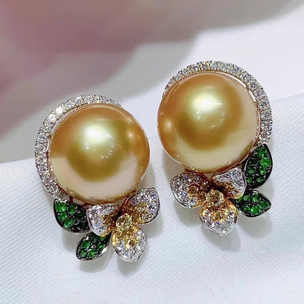 Chakin | Diamond & South Sea pearl Earrings – ANNIE CASE FINE JEWELRY