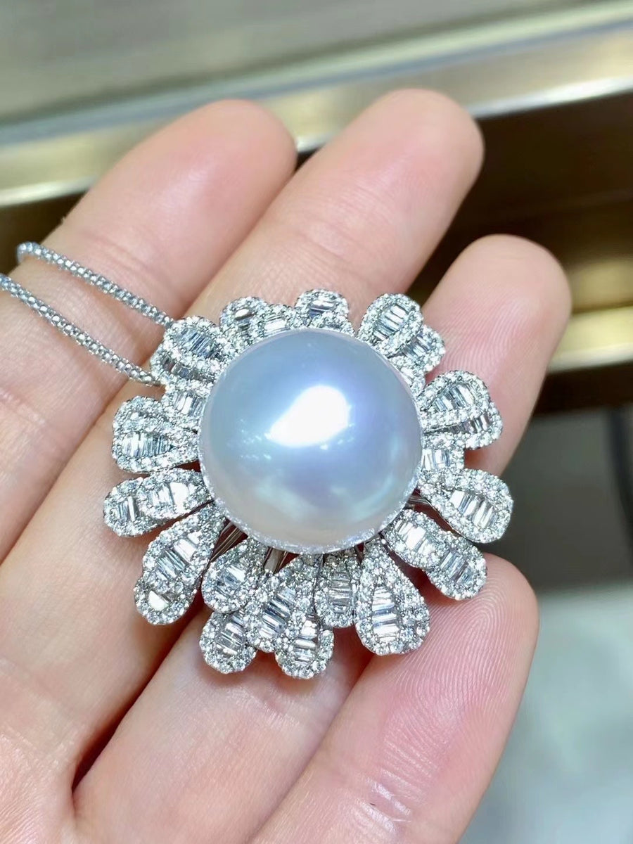 Phoenix | Diamond & South Sea pearl Ring/Pendant