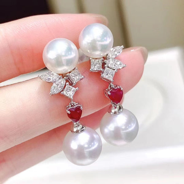 Mixed colored pearl earrings top Venus 48