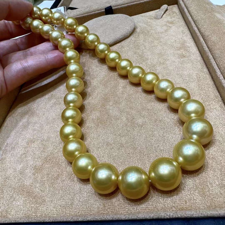 Chakin Golden South Sea Pearl Necklace