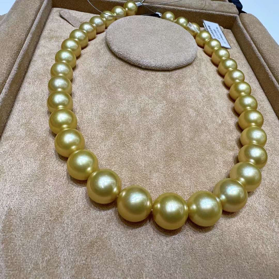 Chakin Golden South Sea Pearl Necklace