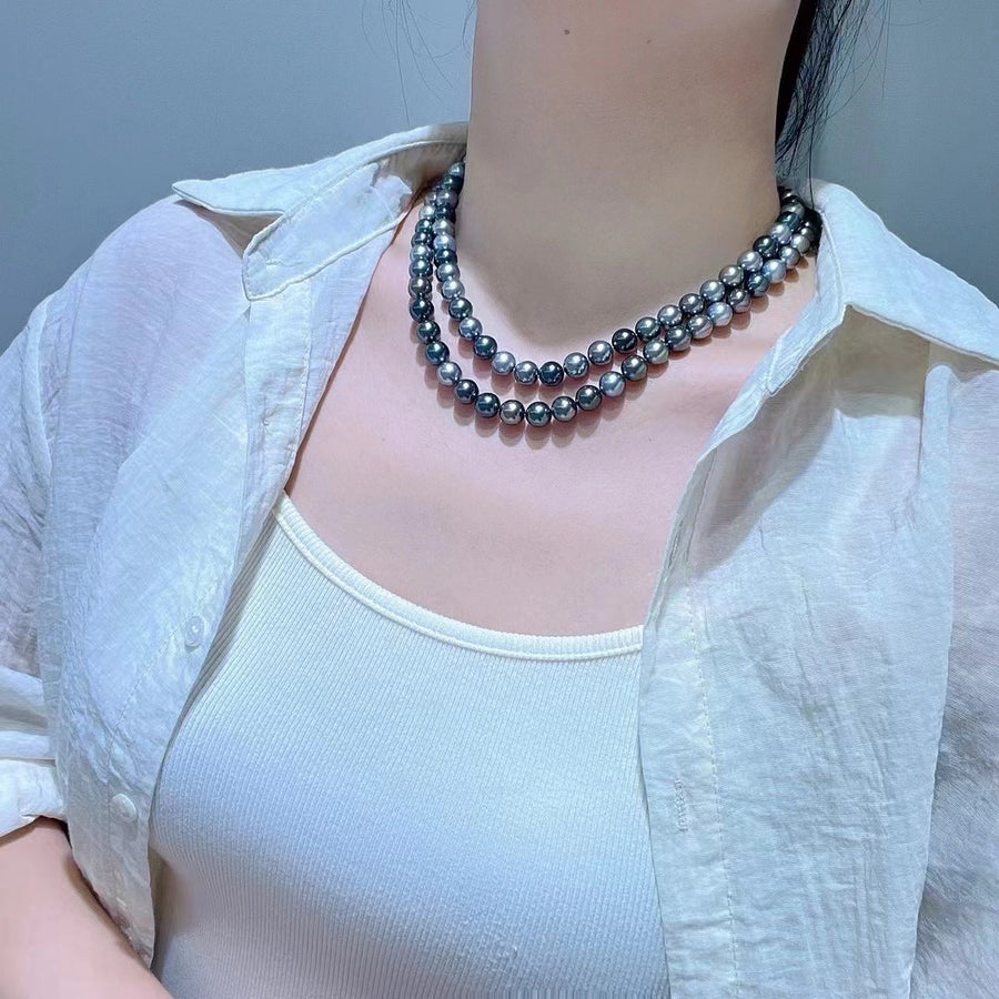 Double Row Tahitian Pearl Necklace