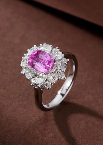 Diamond & Pink Sapphire Ring