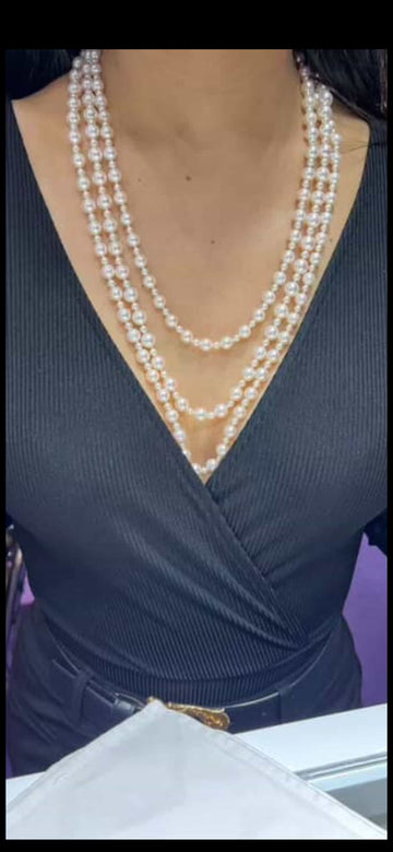Long Akoya Pearl Necklace