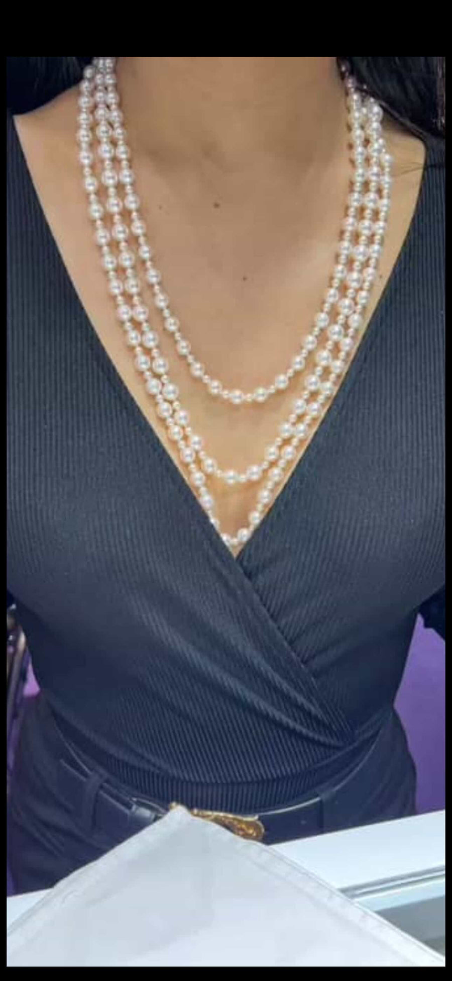 Long Akoya Pearl Necklace