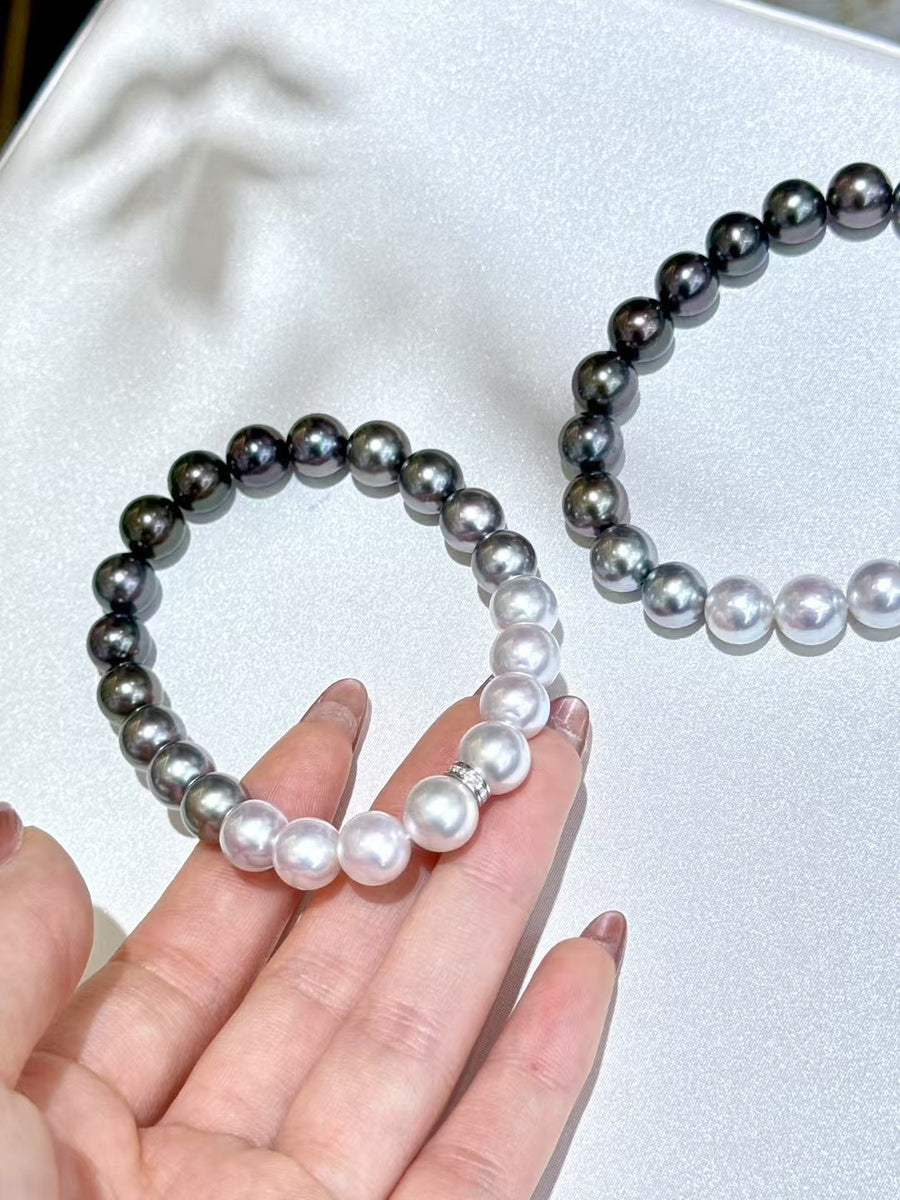 Tahitian Pearl and Akoya Pearl Bracelet