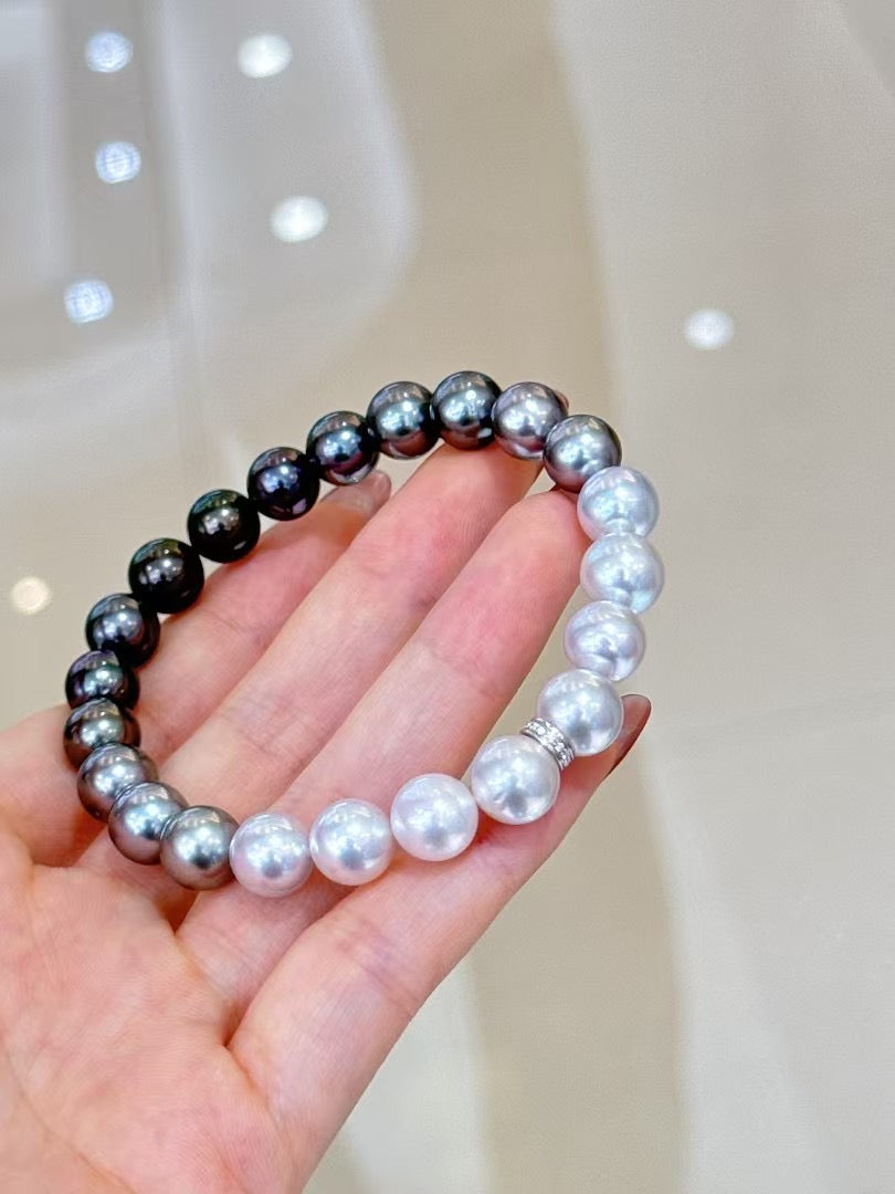 Tahitian Pearl and Akoya Pearl Bracelet