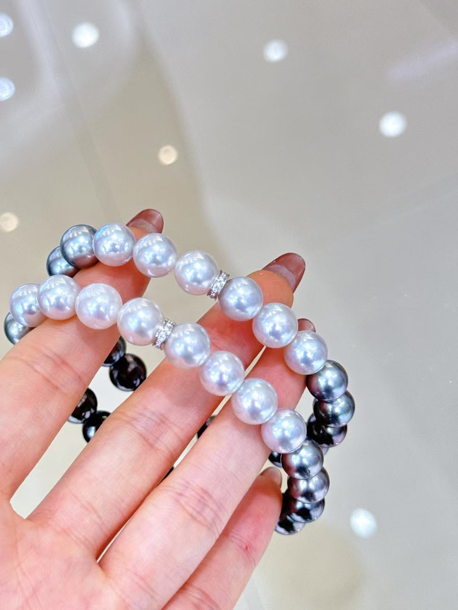 Tahitian Pearl and Akoya Pearl Bracelet