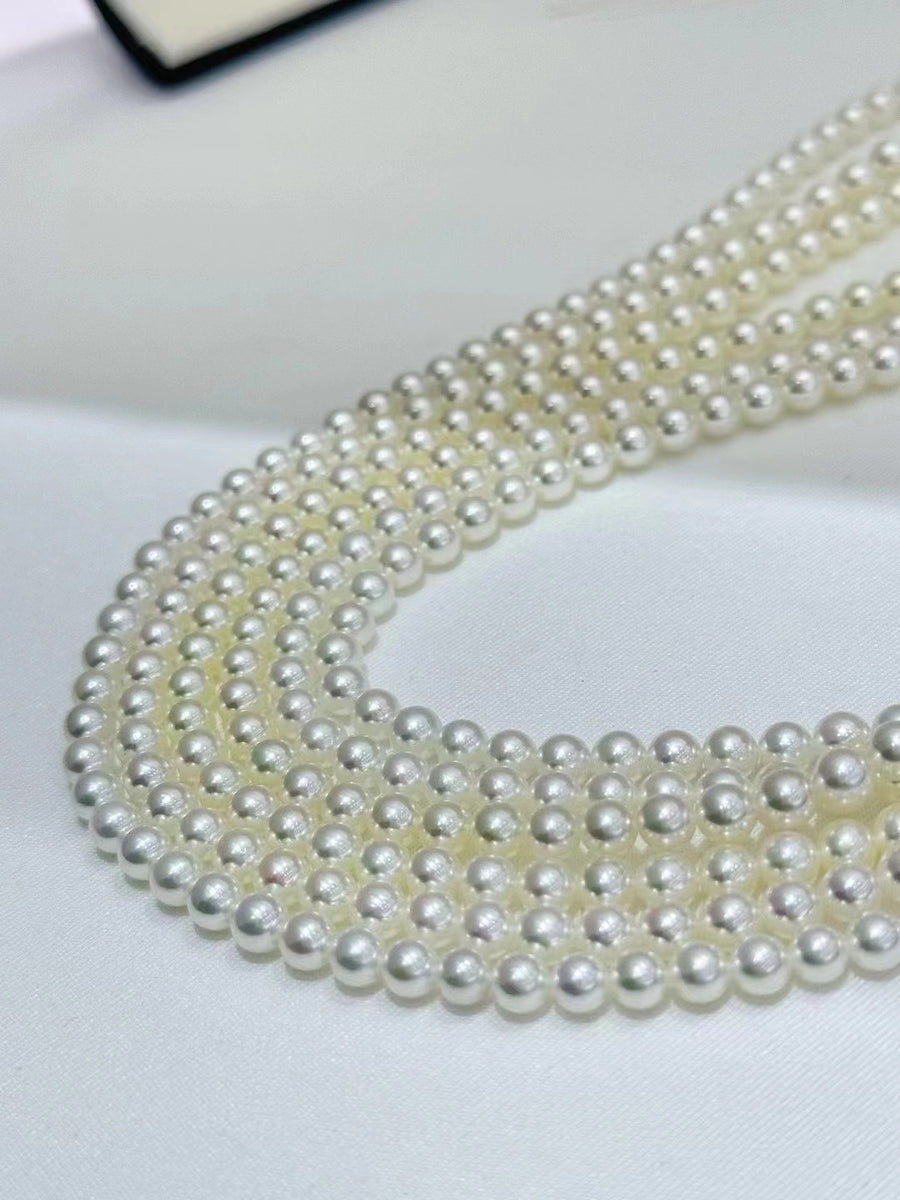 オーロラ彩凛珠| 4.5-5mm Akoya pearl Necklace