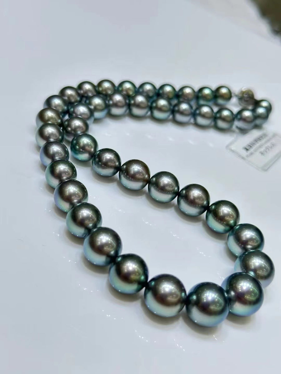 Ocean blue | 9-12.4mm Tahitian pearl Necklace