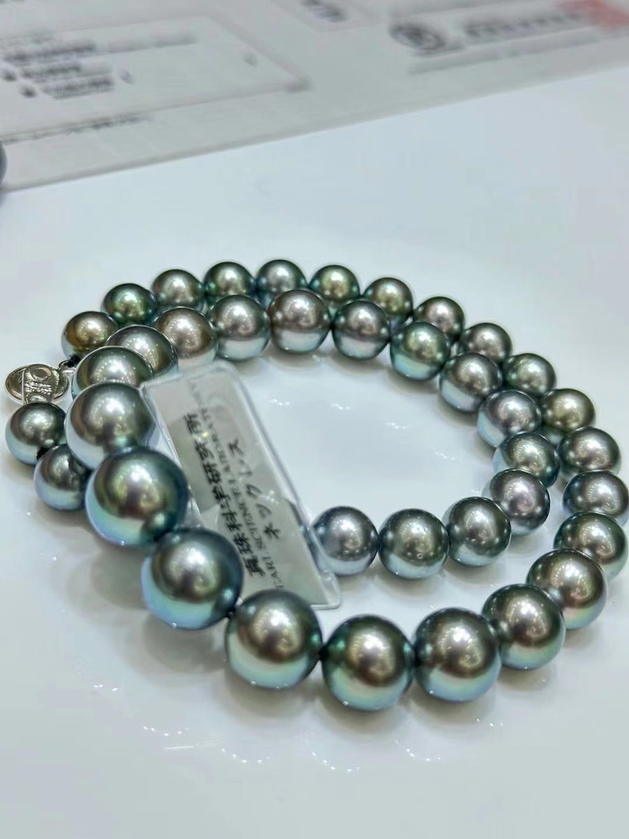 Ocean blue | 9-12.4mm Tahitian pearl Necklace