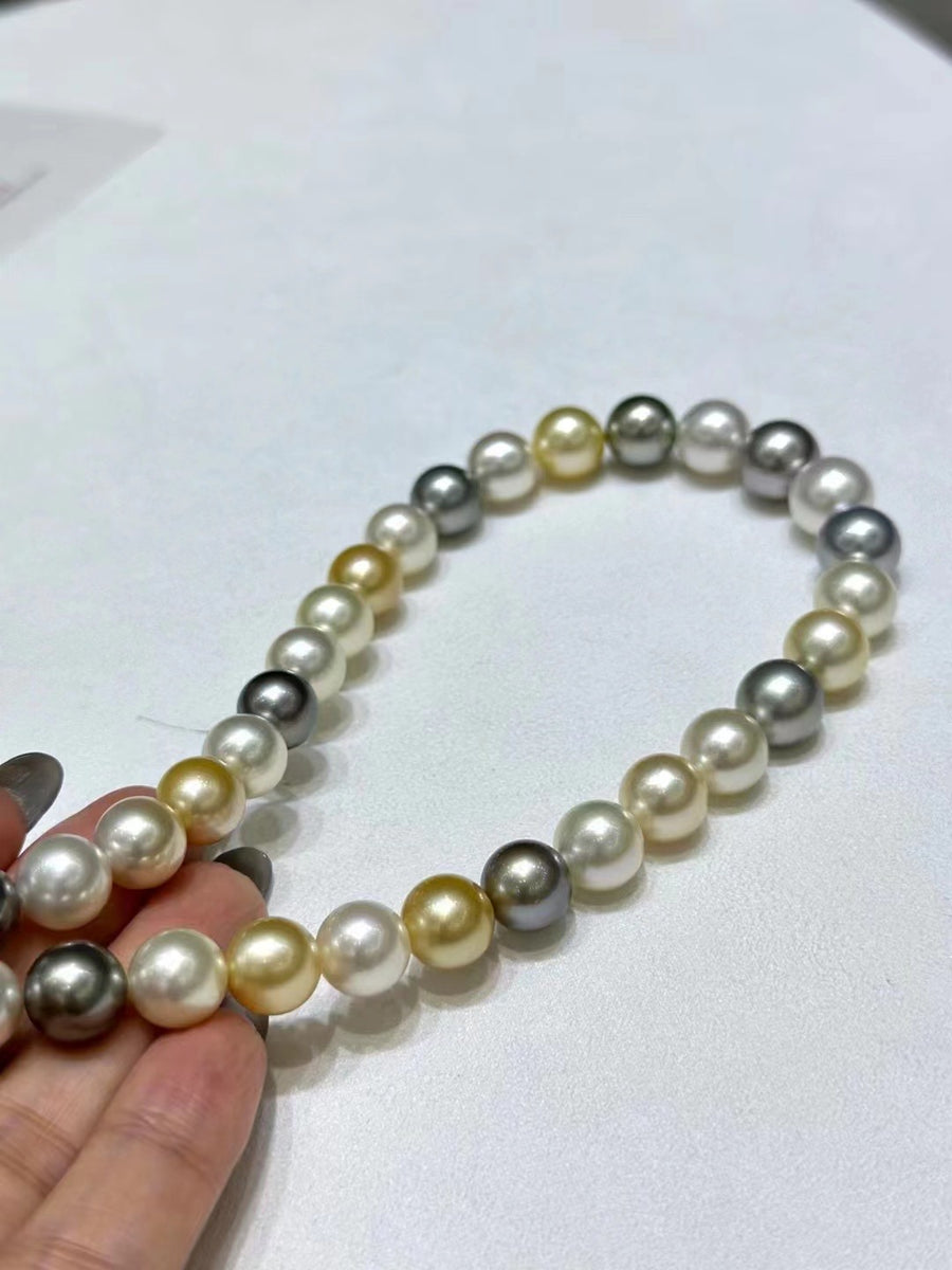 10-12.1mm South Sea pearl & Tahitian pearl Necklace