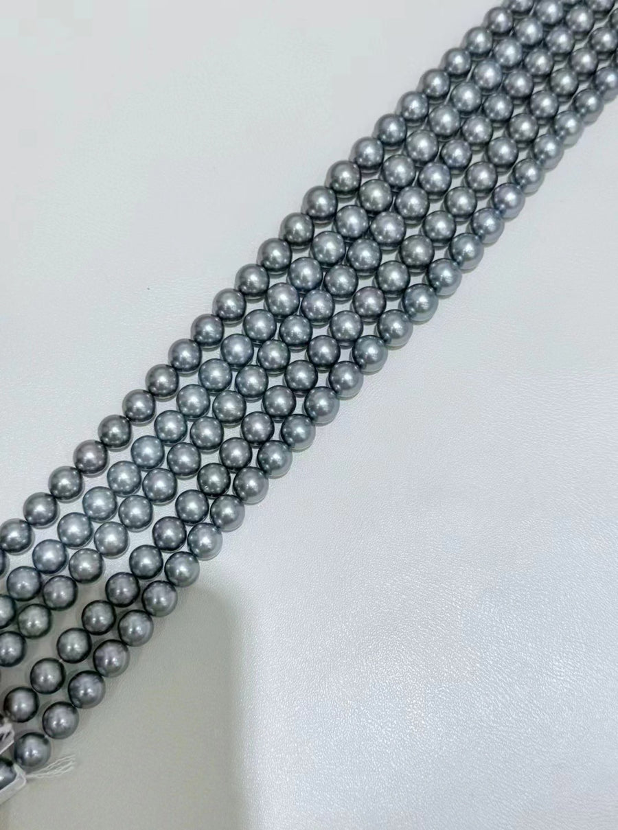Platinum Grey | 8-10.5mm Tahitian pearl Necklace