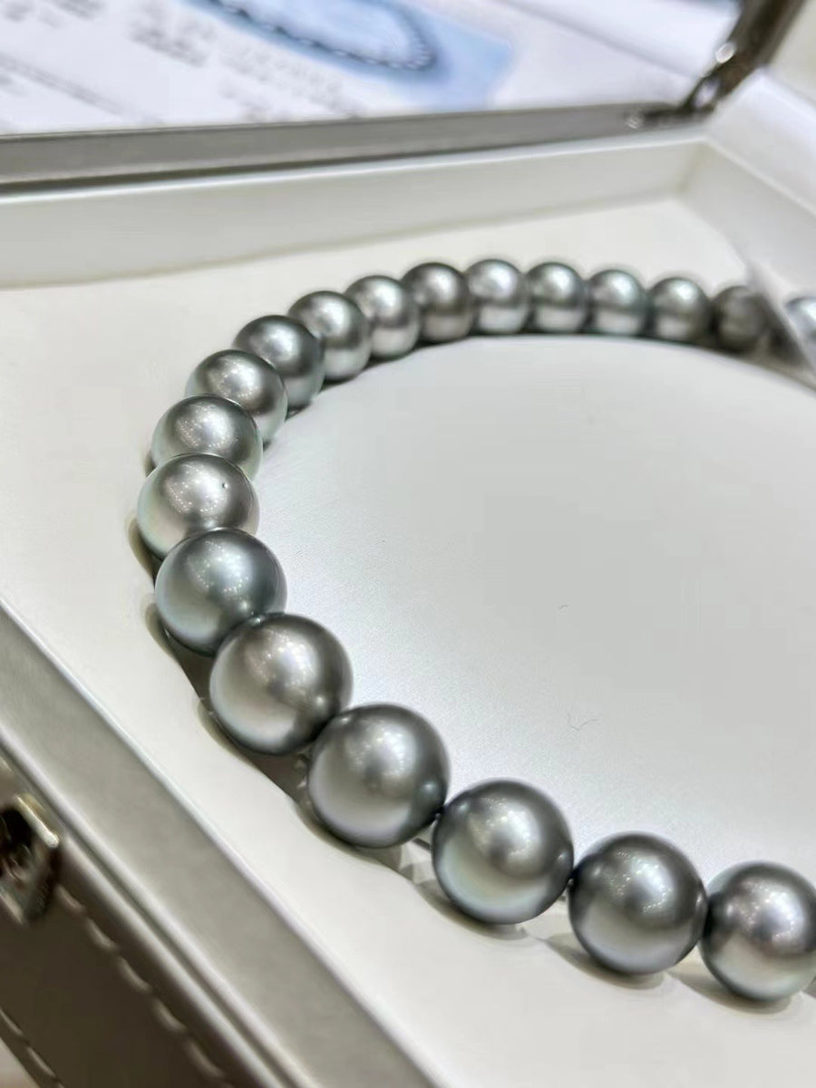 Ocean blue | 12.1-14.9mm Tahitian pearl Necklace