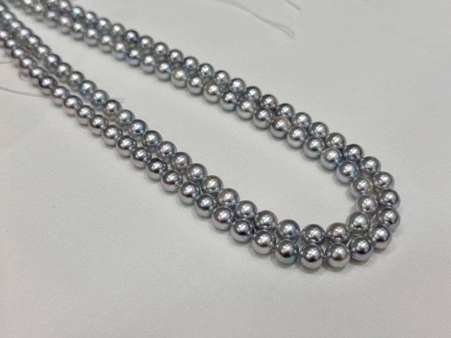 Blue Rose | 7-7.5mm Akoya pearl Necklace