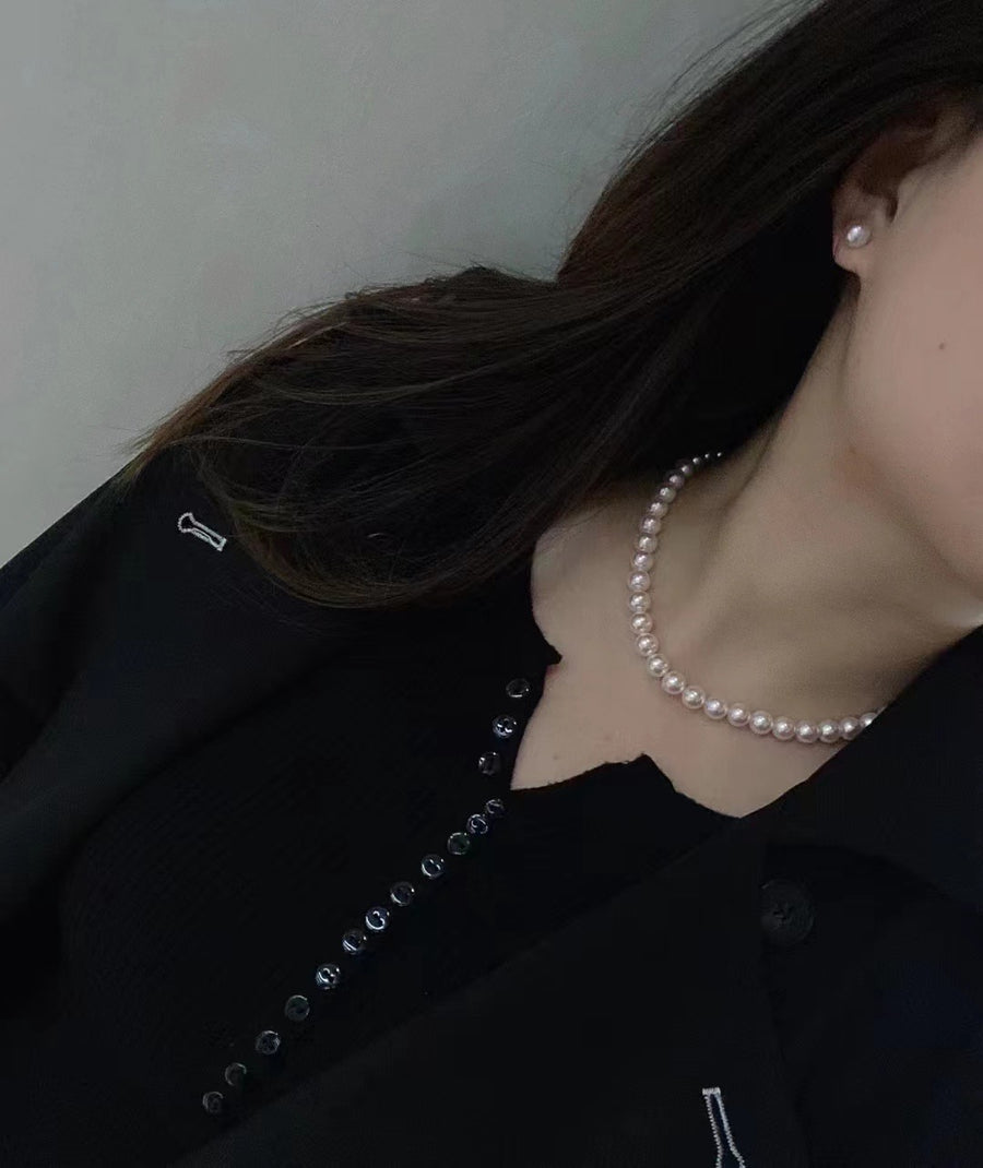 Rose | 8-8.5mm Akoya pearl Necklace