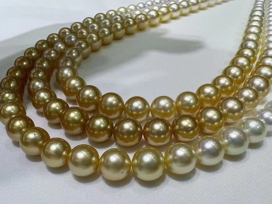 Four Season Colors | 6.5-9.2mm Akoya pearl & South Sea pearl Necklace