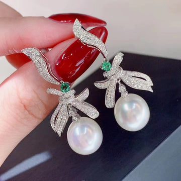 Diamond & South Sea pearl Earrings