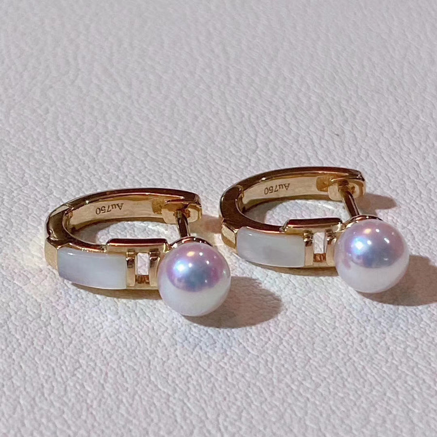 Japanese akoya saltwater pearl earrings