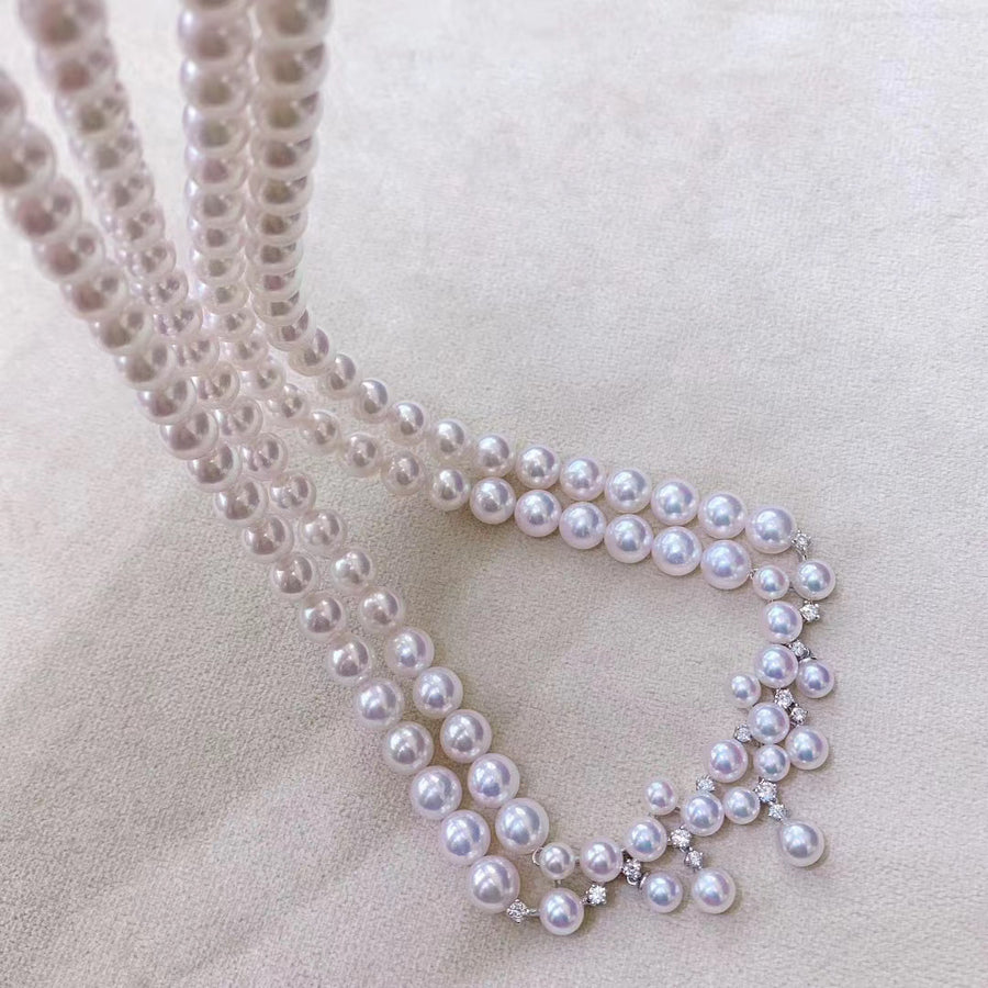 Diamond & Akoya pearl Necklace