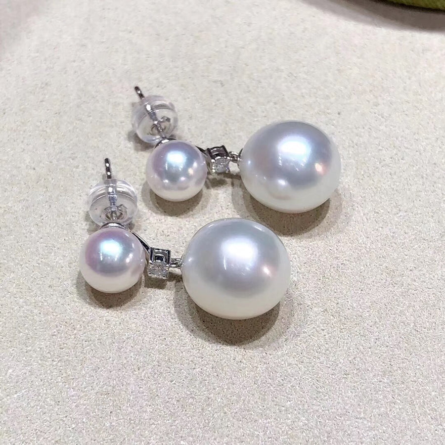 Akoya & South Sea Double Pearl Earrings