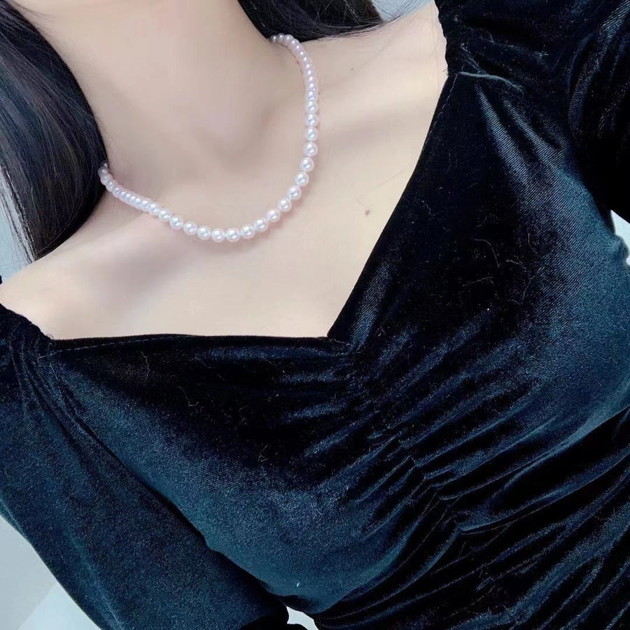 Diamond & Akoya pearl Necklace