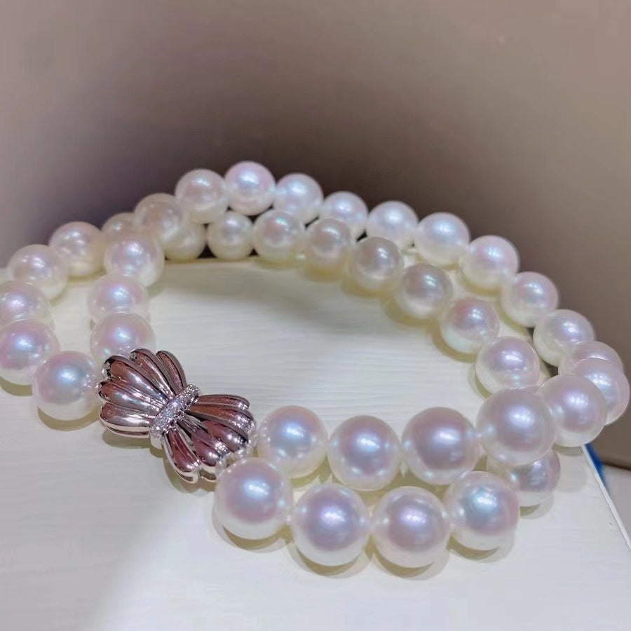 Double layer Akoya pearl Bracelet