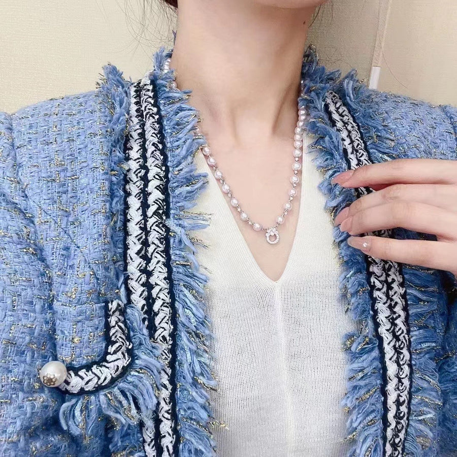 Diamond & Akoya pearl Necklace