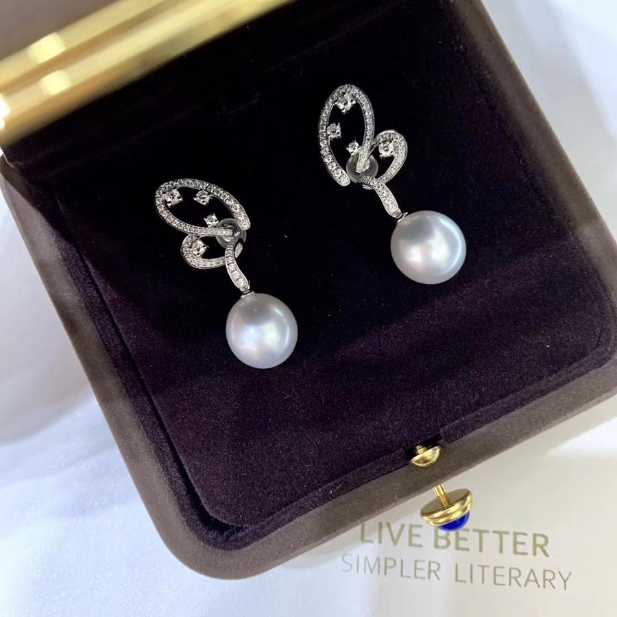 Butterfly south sea pearl Earrings