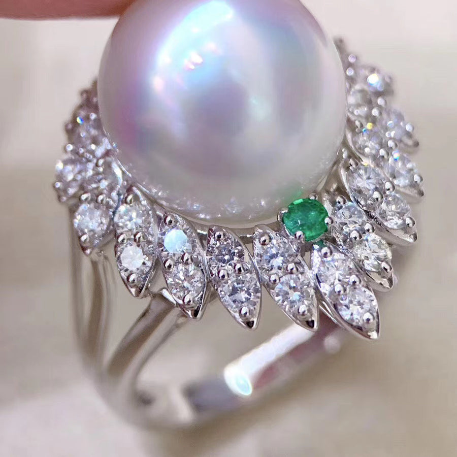 Diamond & South Sea pearl Ring