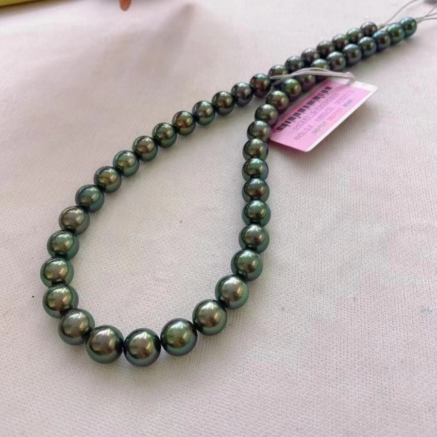 8.3-10mm Tahitian faceted pearl Necklace