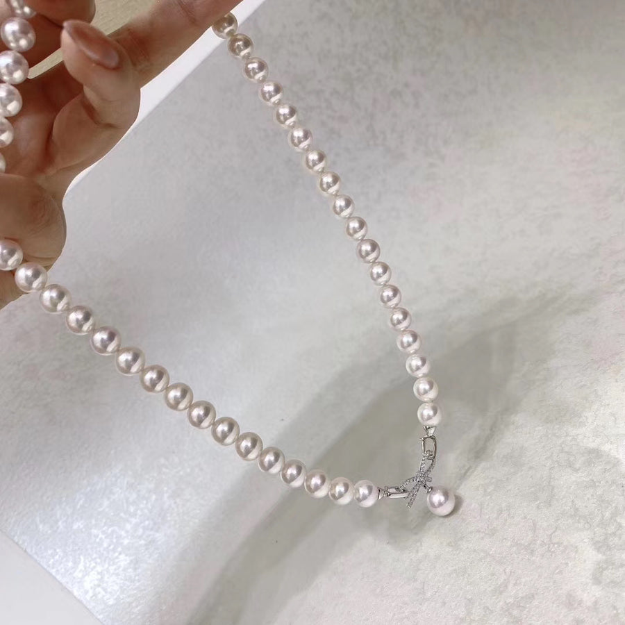 Japanese akoya saltwater pearl necklace