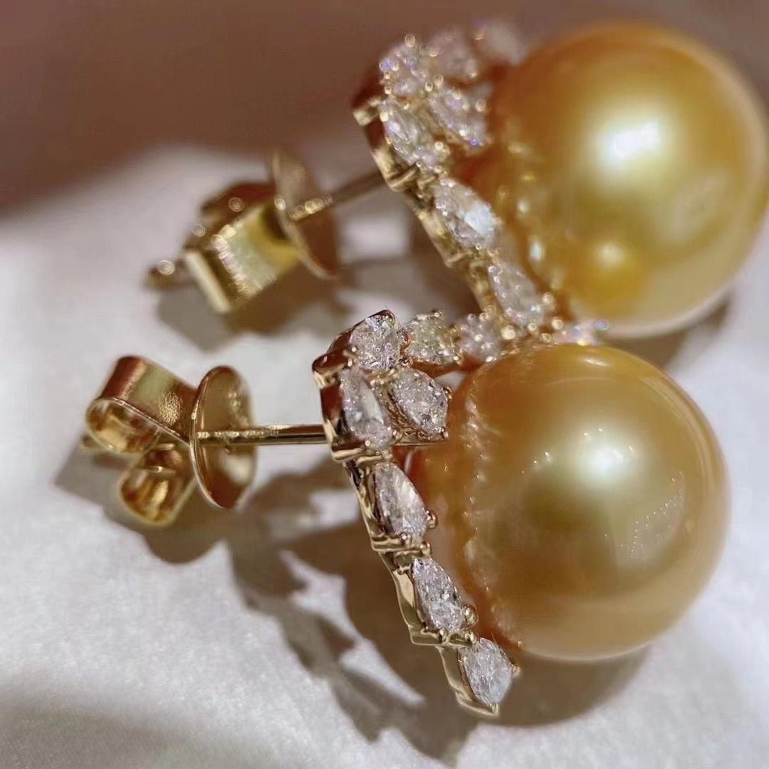 Chakin | Diamond & South Sea pearl Earrings – ANNIE CASE