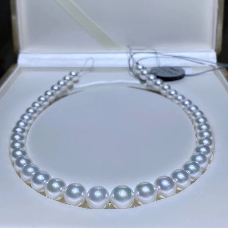 9-12mm Australian white south sea pearl Necklace
