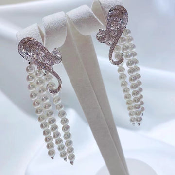 Diamond & Akoya pearl Earrings