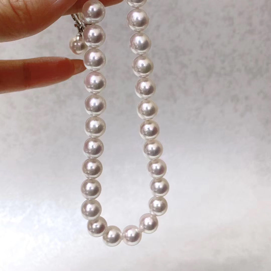 Japanese akoya saltwater pearl necklace