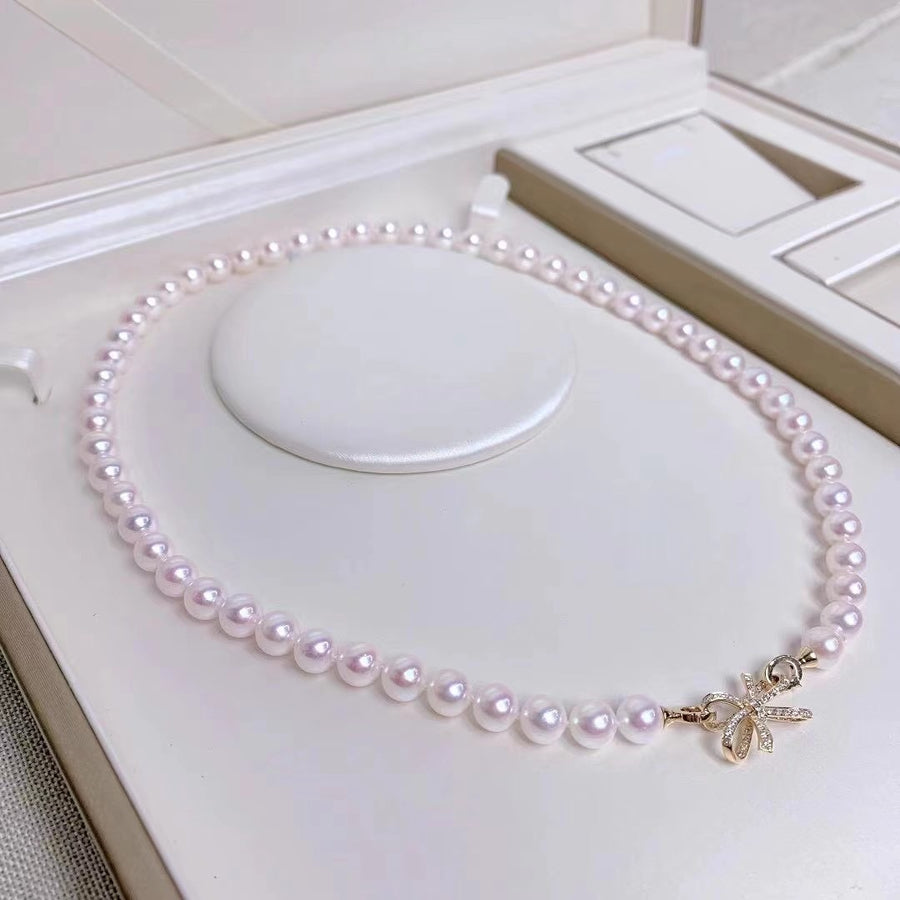 Diamond & Akoya pearl Necklace