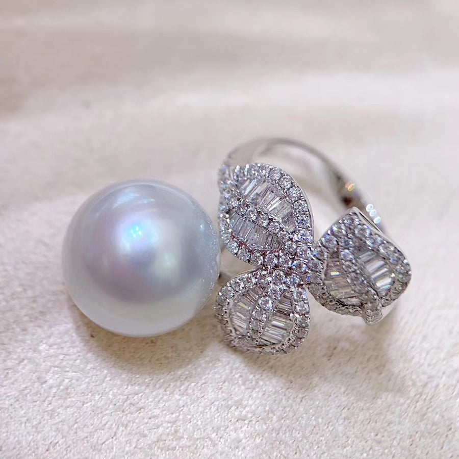 Diamond & South Sea pearl Ring – ANNIE CASE FINE JEWELRY