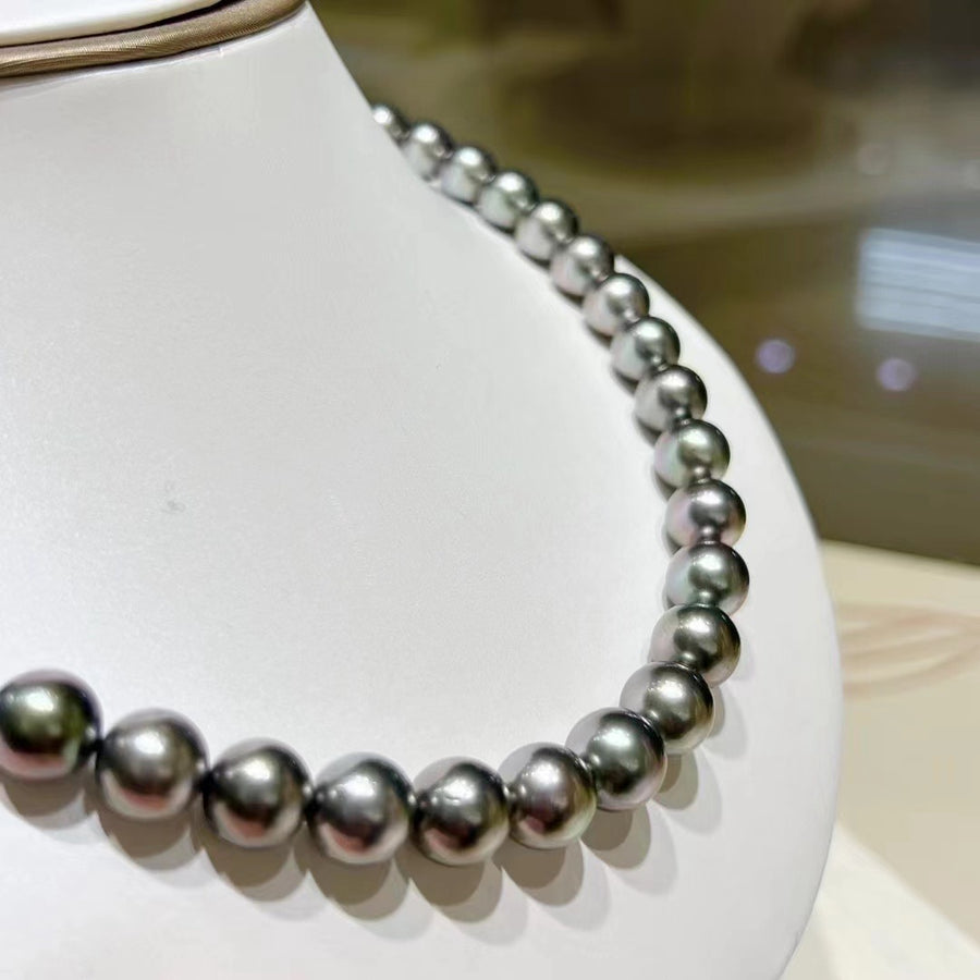 Platinum Grey | 8.2-10.9mm Tahitian pearl Necklace