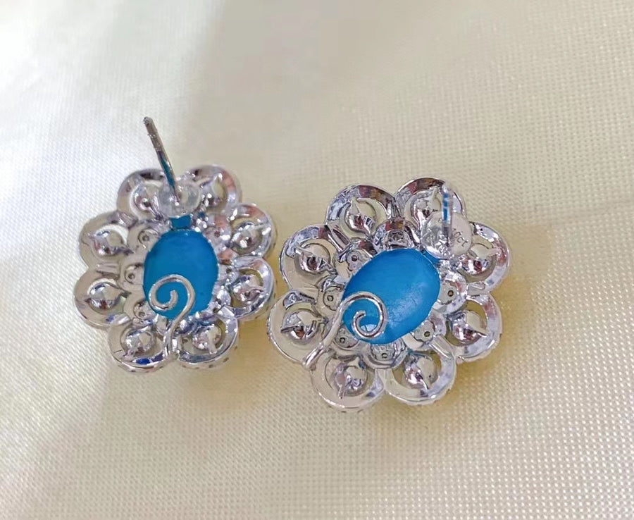 Turquoise & Akoya pearl Earrings