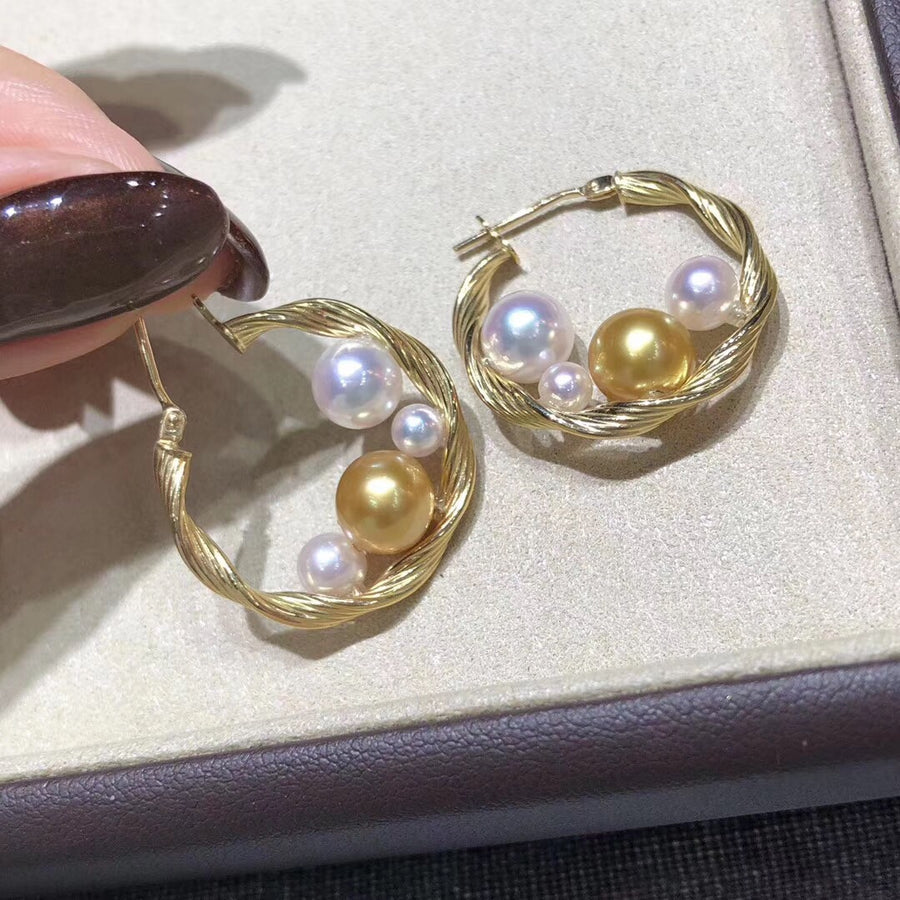 Nest Akoya & South Sea Pearl Earrings