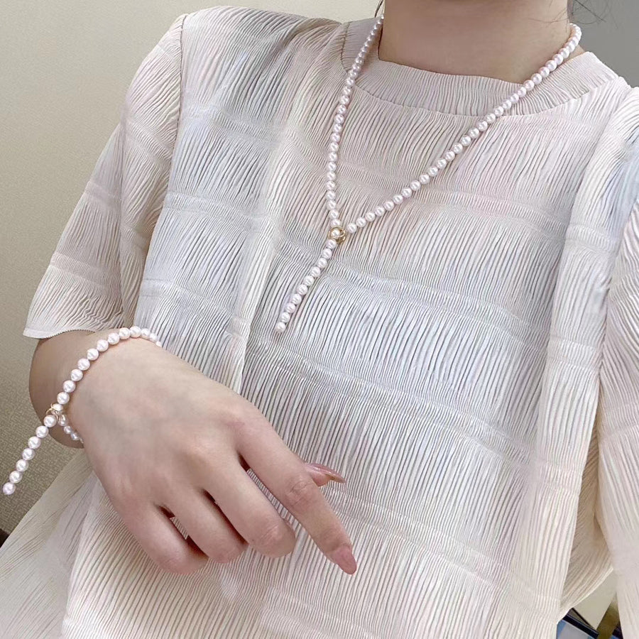 6-6.5mm Japanese Akoya Saltwater pearl Necklace