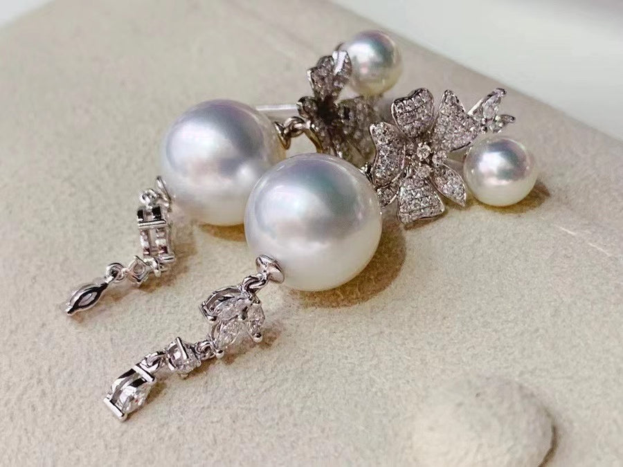 Akoya pearl & South Sea pearl Earrings