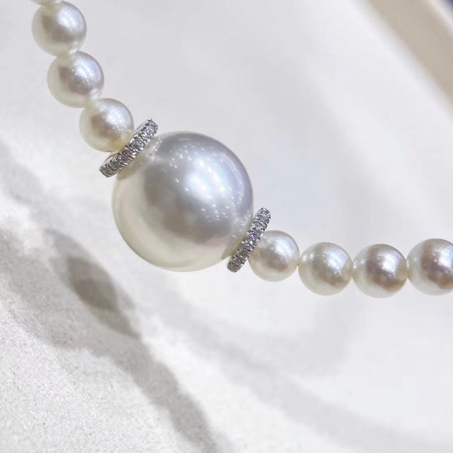 Akoya pearl & South Sea pearl Choker Necklace