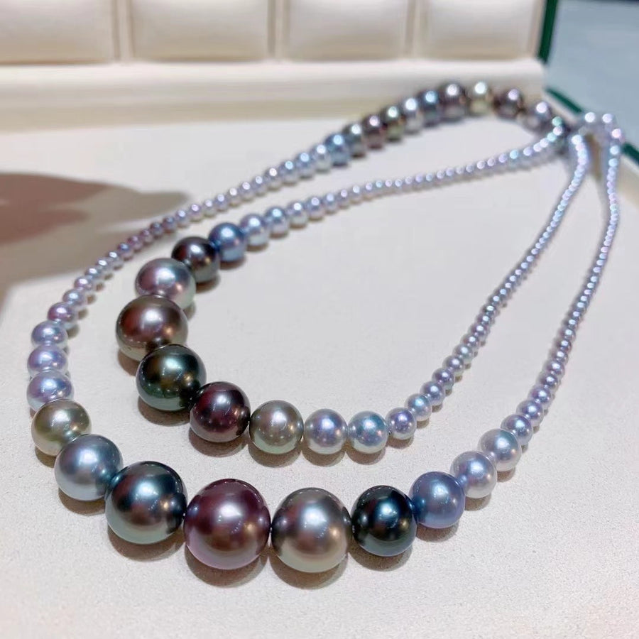 3.0-13.1MM Tahitian pearl Necklace