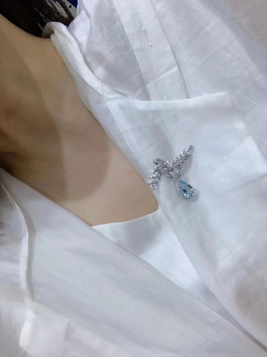 Aquamarine & Akoya pearl Necklace